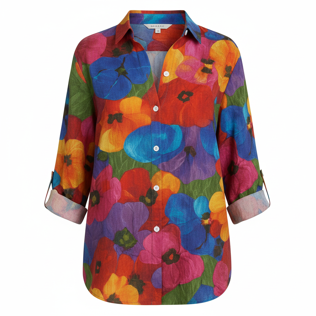 Laura | Blusa con estampado colorido