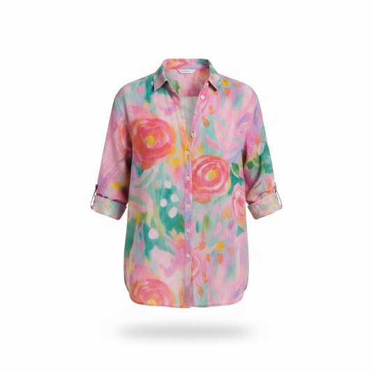 Laura | Blusa con estampado colorido