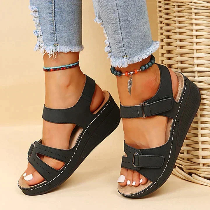 Coral | Sandalias de cuña cómodas con acolchado