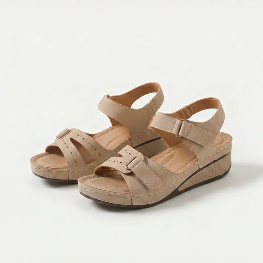 Coral | Sandalias de cuña cómodas con acolchado