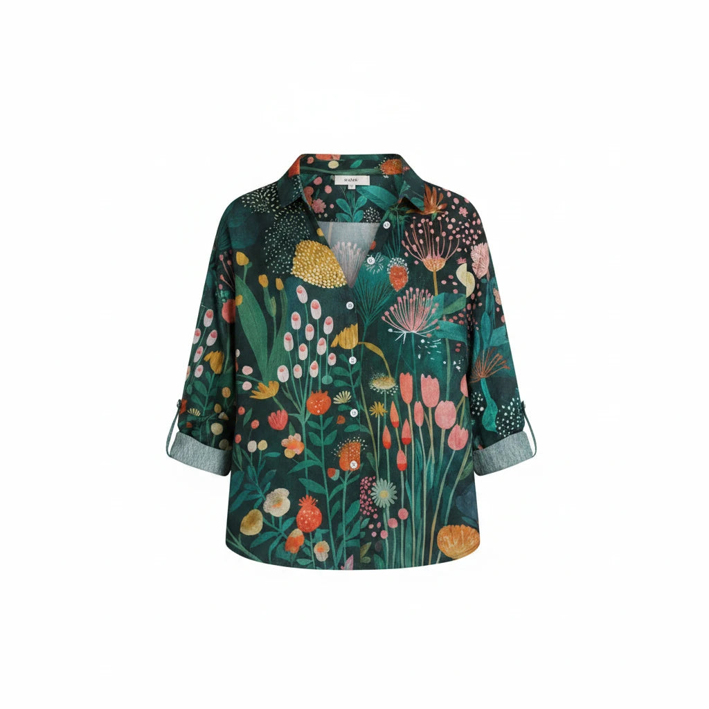 Laura | Blusa con estampado colorido