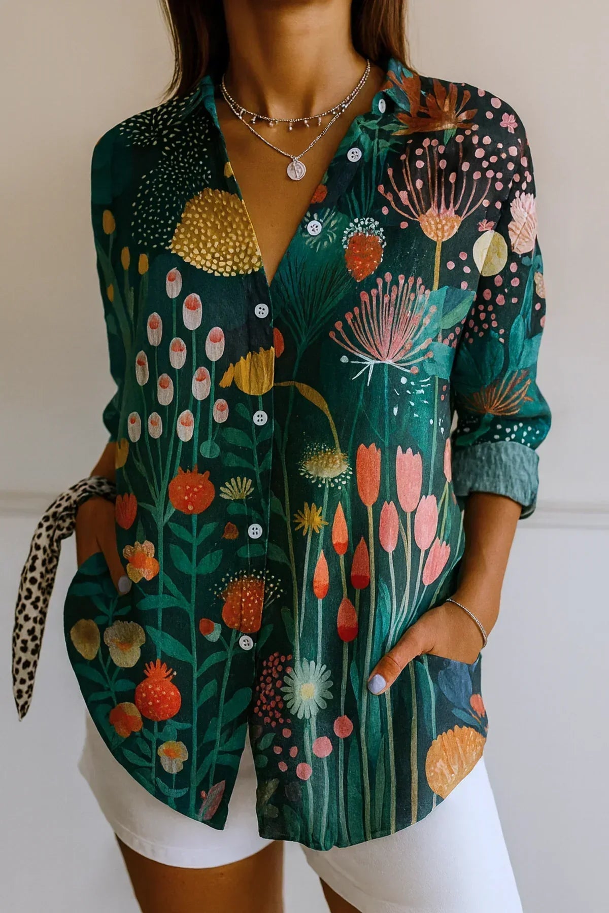 Laura | Blusa con estampado colorido