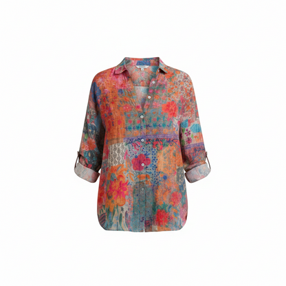 Laura | Blusa con estampado colorido