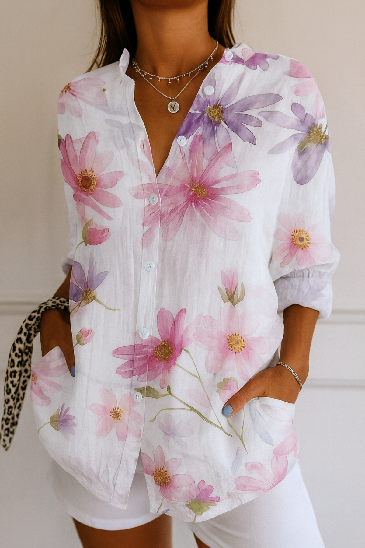 Laura | Blusa con estampado colorido