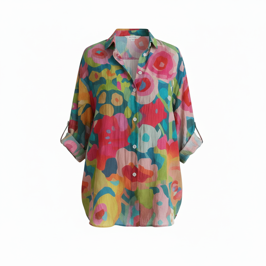 Laura | Blusa con estampado colorido