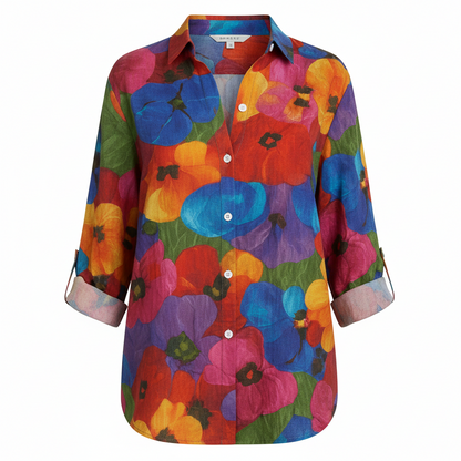 Laura | Blusa con estampado colorido