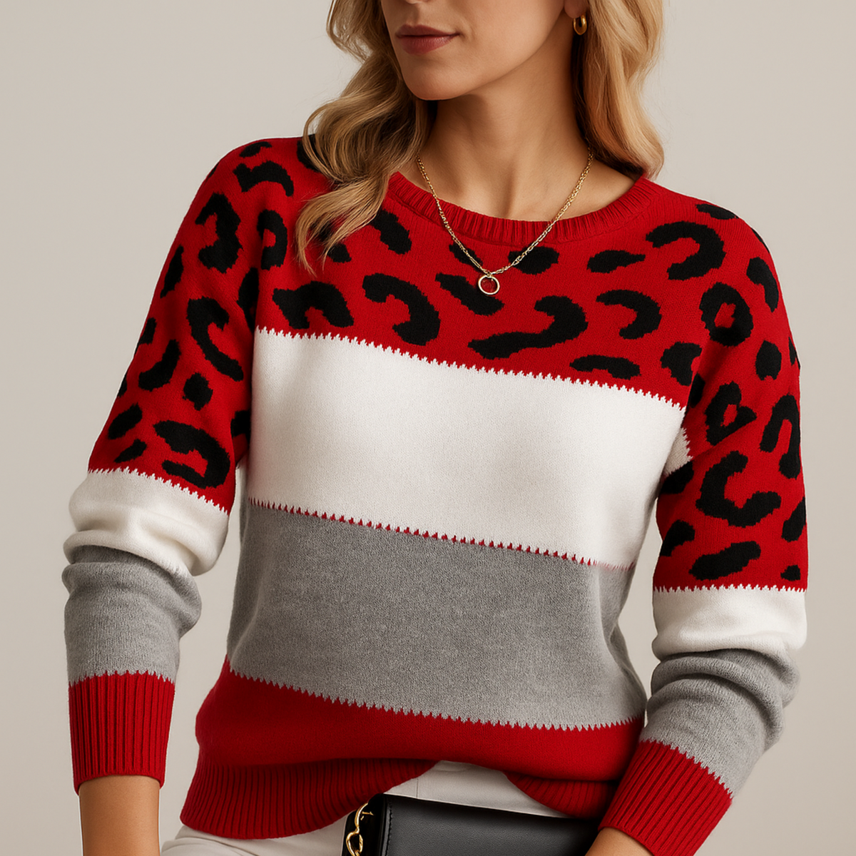 Marta | Jersey con Estampado de Leopardo