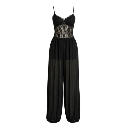 Paula | Mono halter con encaje fluido