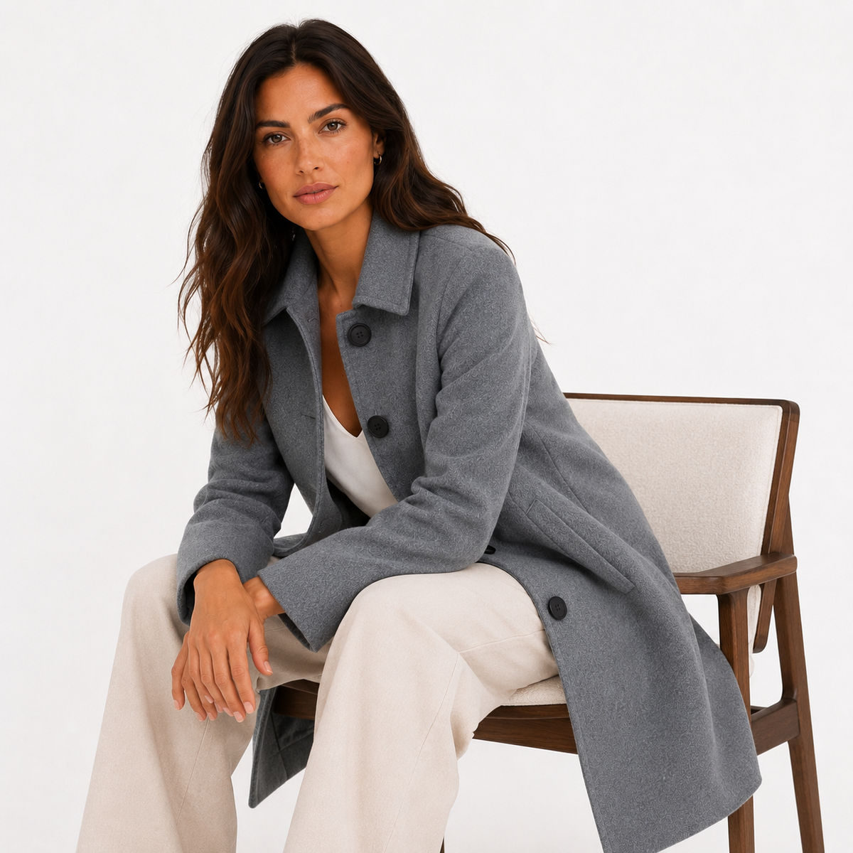 Helena | Abrigo de invierno para mujer con un botón
