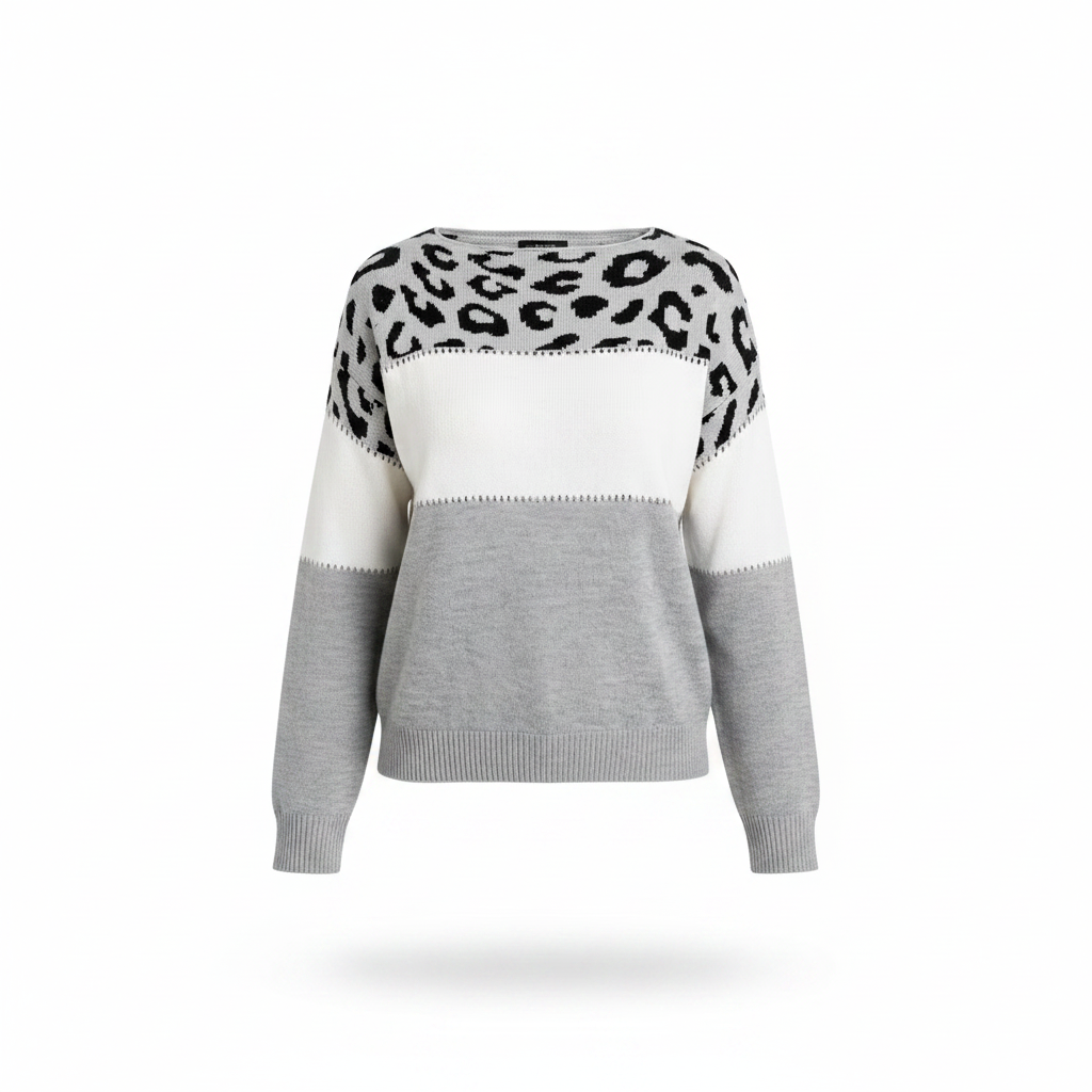 Marta | Jersey con Estampado de Leopardo