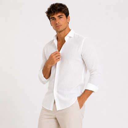 Alejandro | Camisa de Lino Blanca