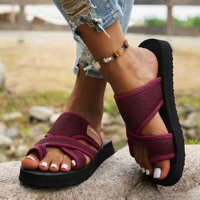 Nadine | Sandalias deslizantes cómodas y acolchadas