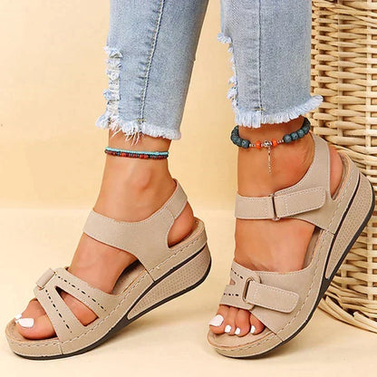 Coral | Sandalias de cuña cómodas con acolchado