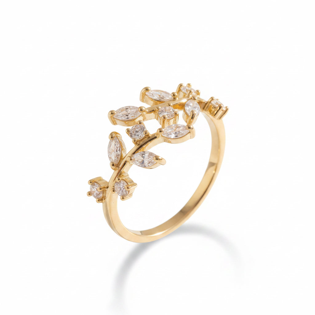 Rocío | Anillo en Espiral de Cristal