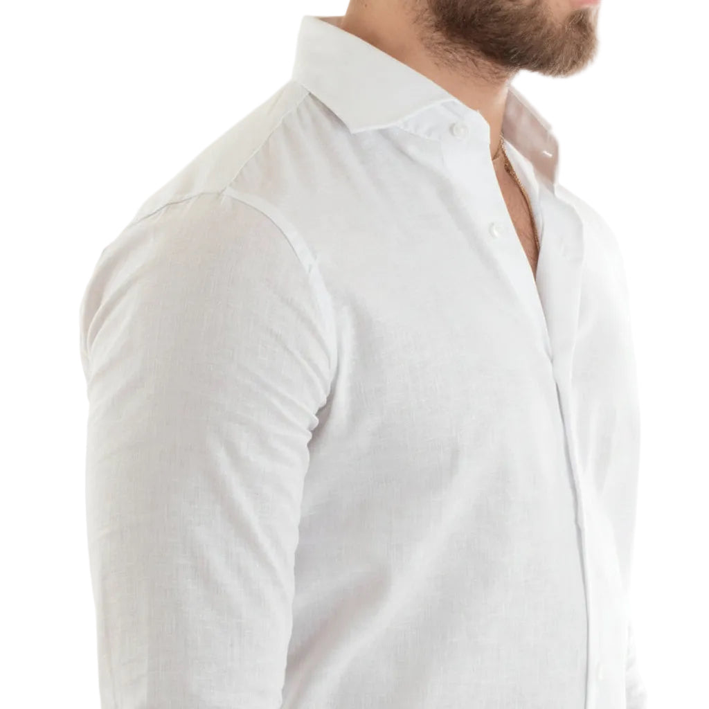 Alejandro | Camisa de Lino Blanca