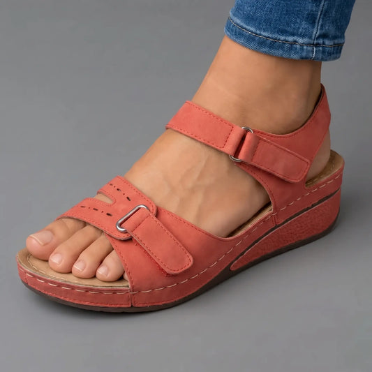 Coral | Sandalias de cuña cómodas con acolchado